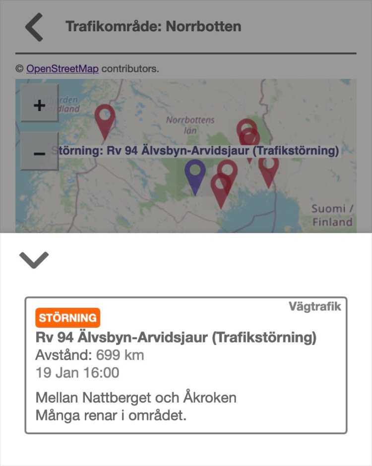 Traffic information with OpenLayers and Angular